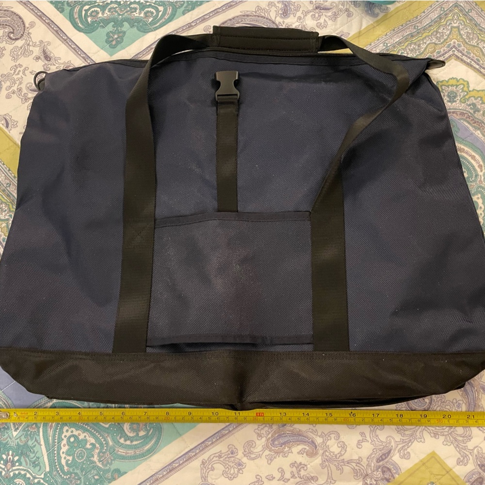 Lands' End Black and Blue Travel Bags with Suitcase Sleeve